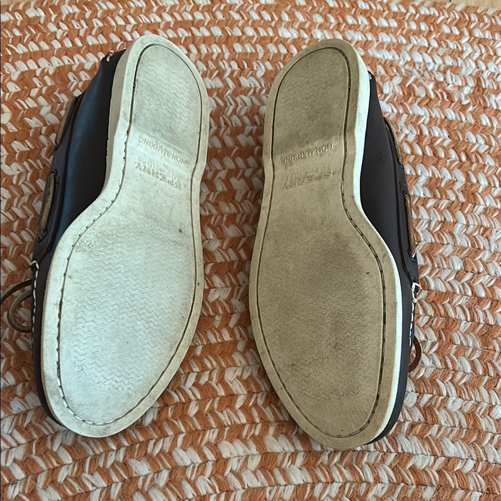 Sperry Dark Brown Leather Boat Shoes - Picture 2 of 3